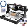 VEVOR CNC 3018 DIY Graviermaschine Pro 300x180x45mm Engraving Machine 3 Achse Mini Lasergravierer mit GRBL Steuerkarte und Offline Controller