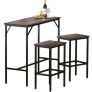 VEVOR Bartisch Barhocker Stehtisch Set, 1 Tisch + 2 Hocker 1000 x 400 x 900 mm + 400 x 300 x 650 mm Vintage Küchentresen Tresentisch Bistrotisch Küchentheke Tresentisch für Esszimmer, Restaurant usw.