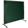 VEVOR vinyl schweißvorhang 183 cm x 244 cm Schweißvorhang grün Schweißen Vorhang mit Gestell schwer entflammbares Vinyl