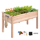 VEVOR Hochbeet Holz Pflanzkasten Frühbeet Pflanzbeet Gemüsebeet 120x58x76cm