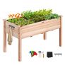 VEVOR Hochbeet Holz Pflanzkasten Frühbeet Pflanzbeet Gemüsebeet 120x58x76cm