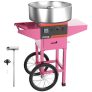 VEVOR Zuckerwattemaschine, 1000 W Elektrische Zuckerwattegerät bis zu 7 Portionen / Min, Zuckerwatte Maschine 1 Stk. / 30 Sek. 104,1 x 83,8 x 52 cm Zuckerwattemaschine mit Wagen und Löffel
