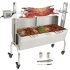 VEVOR Spanferkelgrill Lammgrill 117 cm, 60 kg Edelstahl Drehspieß Höhenverstellbar in 4 Stufen, 50 W 2 in 1 BBQ Rotisserie Grill inkl. Gewürzdose & Reinigungsbürste & Griff Elektrogrill mit Deckel