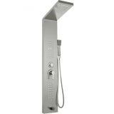 VEVOR 5 in 1 Duschsäule Kopfbraus Regenduschensäule Edelstahl Hydromassage Wasserfall Handbrause(Silber matt,Separate)