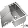 VEVOR 304 Edelstahl 45QT Eiswürfeleimer Kühlbox Bierkühler Getränkebox Thermobox