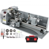 VEVOR Metalldrehmaschinen Mini Drehbank 220x750mm Drehmaschine Metall 750 W Mini Drechselbank für Metallbearbeitung Drehbank Metall präzise einfach zu bedienen