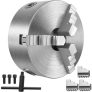 VEVOR 3 Backen Backenfutter 160 mm Durchmesser, Dreibackenfutter zwei Backensätzen, Hochpräzises Drehbankfutter, Selbst Zentrierendes Spannfutter mit Präzisions-Kegelrad, für Drehmaschine