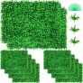 VEVOR 10 STüCKE 24 „x 16“ Künstliche Buchsbaumplatten, Buchsbaumhecke Wandpaneele, Kunstrasen-Hintergrundwand 1,6 Zoll, Sichtschutz, Heckenschutz, UV-geschützt für den Außenbereich, den Innenbereich
