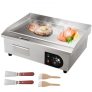 VEVOR Gastronomie Elektro Bratplatte Griddleplatte 1600W Edelstahl 54x30x1cm