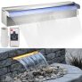 VEVOR Schwalldusche Poolfontäne LED 17,7″x4,5″x3,1″ Poolbrunnen 1,3″ Wasserfontäne 0,87″ Dekoration Gartenteich