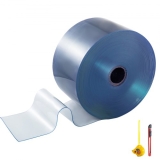 VEVOR PVC Streifenvorhang Kunststoffvorhangstreifen 45M Länge x 20cm Breite Vorhangrolle in PVC Tür 2mm Dicke Türleiste