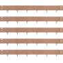 VEVOR 5 STK. Rasenkante mit Gesamtlänge von 4,95m Beetumrandung 7,6x99cm Beeteinfassung aus Verzinktem Stahl Mähkante Braun Geeignet für Gärten, Wege, Rasenflächen und Höfe im Außenbereich