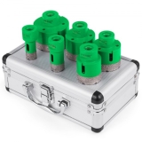 Vevor Profi Diamant Lochsäge M14 Diamantbohrer Set Mit 6 Diamantlochsägen Geeignet Für Granit Feinsteinzeug Verpackt In Aluminiumbox