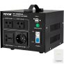 VEVOR Spannungswandler 1000 W Ringkern Transformator, 5 A Ladegerät Inverter mit UK-Stecker, 110 V – 120 V / 220 V – 240 V Wechselrichter für verschiedene Elektrogeräte wie Wasserspender, Faxgeräte
