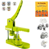 VEVOR Buttonmaschine Knopfmachermaschine 25 mm, Badge Punch Press 500 Stk. Blechdeckel, DIY Badge Press Machine Button Badge Maker für Personalisiertes Abzeichen inkl. Zauberbuch & Kreisschneider