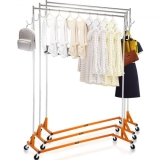 VEVOR Kleiderständer 136 KG Traglast, Industrieständer 60 x 165 x 188 cm, industrielle Kleiderstange, Kleiderwagen Schwerlast, kommerzieller Z-förmiger Wäscheständer Orange (3 Stück 1 Schicht)