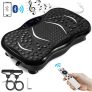 VEVOR Fitness Vibrationsplatte mit LCD Fitness Matte 3 Ebenen Massage Remote Bluetooth USB Musik Intelligente Uhr Fitness-Maschine für Zuhause und Büro mit Nützliches Zubehör(Schwarz)