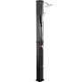 VEVOR Solardusche 40 L 217 cm schwarze Gartenduschen, mit Fußwasserhahn Pooldutschen, 51 psi Wasserdruck Außenduschen, mit 360° Duschkopf MAX. Temperatur 60 ℃ geeignet auch für Strand usw.