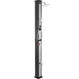 VEVOR Solarbeheizte Duschen 40 L 217 cm silberne schwarze Gartenduschen, mit Fußwasserhahn Pooldutschen, 51 psi WasserDruck Außenduschen, mit 360° Duschkopf MAX. Temperatur 60 ℃ geeignet für Strand