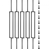 VEVOR Deck Balusters Metalldeckspindeln 10er Pack 44 Zoll Eisentreppengeländer