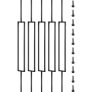 VEVOR Deck Balusters Metalldeckspindeln 10er Pack 44 Zoll Eisentreppengeländer