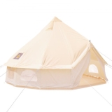 VEVOR 3m Glockenzelt Outdoor-Glamping Canvas-Zelt Baumwolle Tipi Zelt für Camping Waterproof für Familien Camping Outdoor Hunting für alle Jahreszeiten