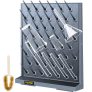 VEVOR Drying Rack 70 x 55.3 x 12.7 cm Laboratory Drying Rack, Polypropylen Material Drying Rack Wall, Graues Regal, Labor-Trockenablaufregal, Geeignet für Medizin, Chemische Industrie