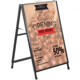 VEVOR 61×91,4 cm Plakatständer Kundenstopper, 24 x 36 Zoll freistehend Werbeträger Tafel Werbeaufsteller, Silber A-Frame Bürgersteig Schild Stahl tragbar Doppelseitig ALS-TR4 Restaurant Menü Hochzeit